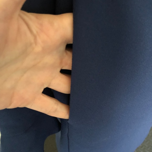 Banana Republic Ocean Blue Ruffle Cuff Button Back Dress/Tunic - Size 6 - Picture 7 of 10